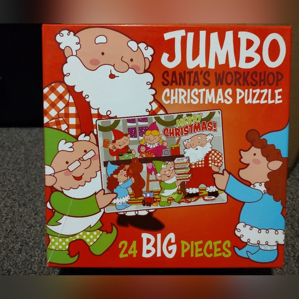 Mindware Jumbo Santa's Workshop Christmas Puzzle - 24 Big Pieces